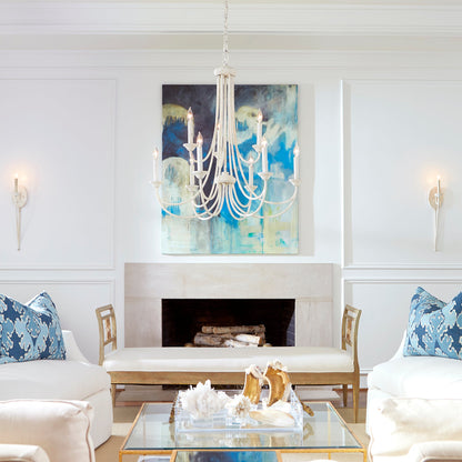 Quorum Brooks 6250-9-70 Chandelier - Persian White