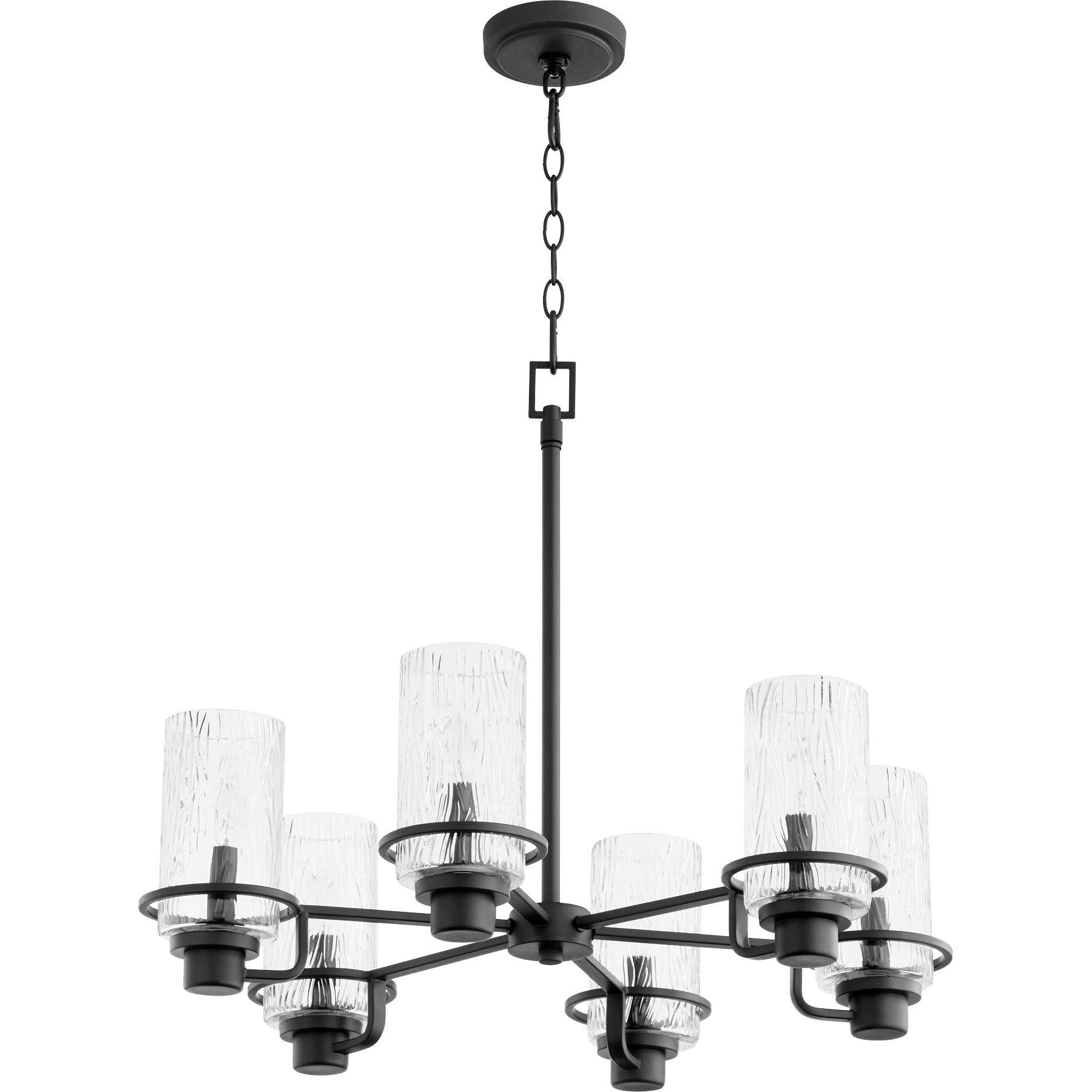 Quorum Lazo 627-6-69 Chandelier - Textured Black