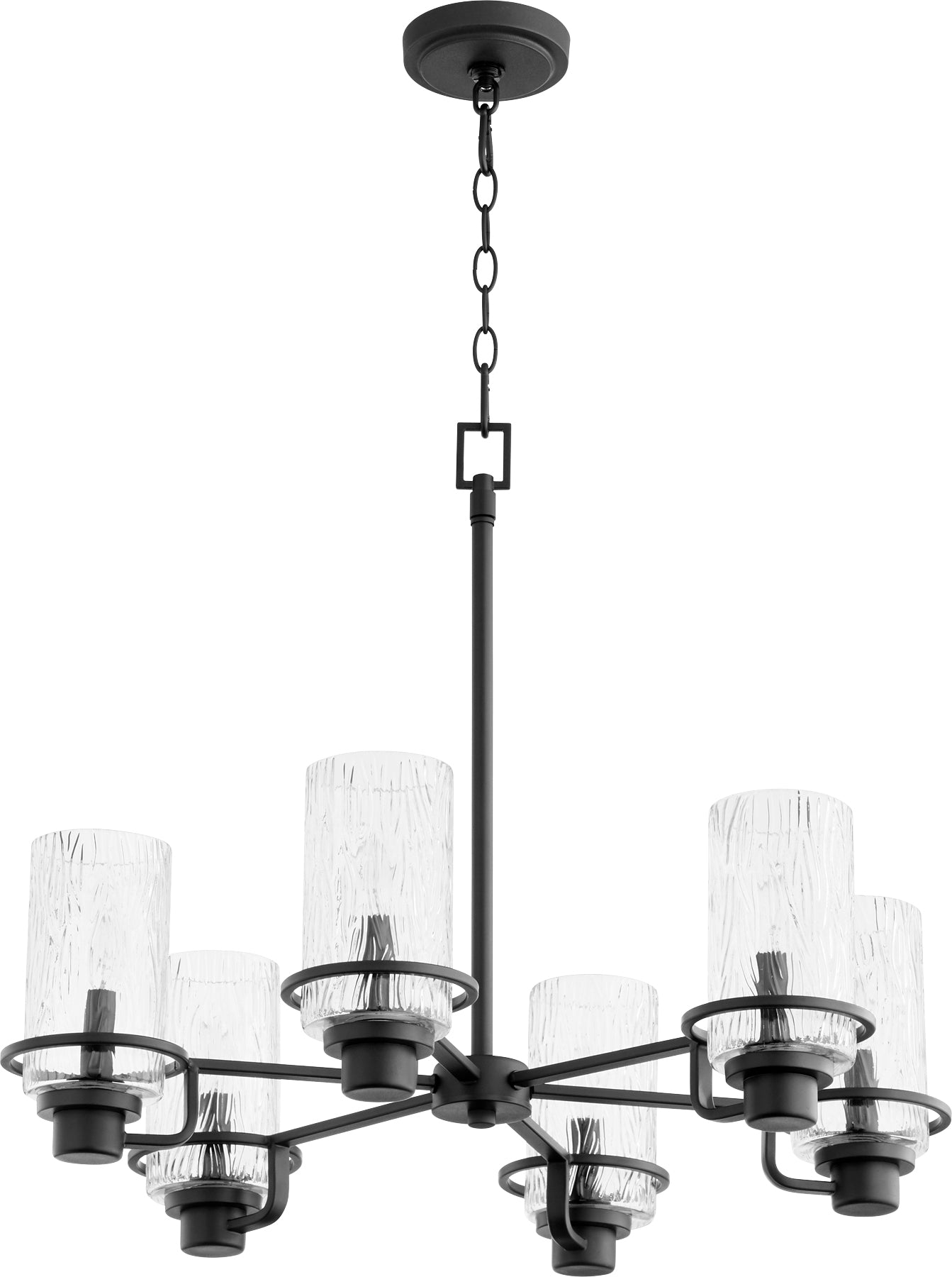 Quorum Lazo 627-6-69 Chandelier - Textured Black