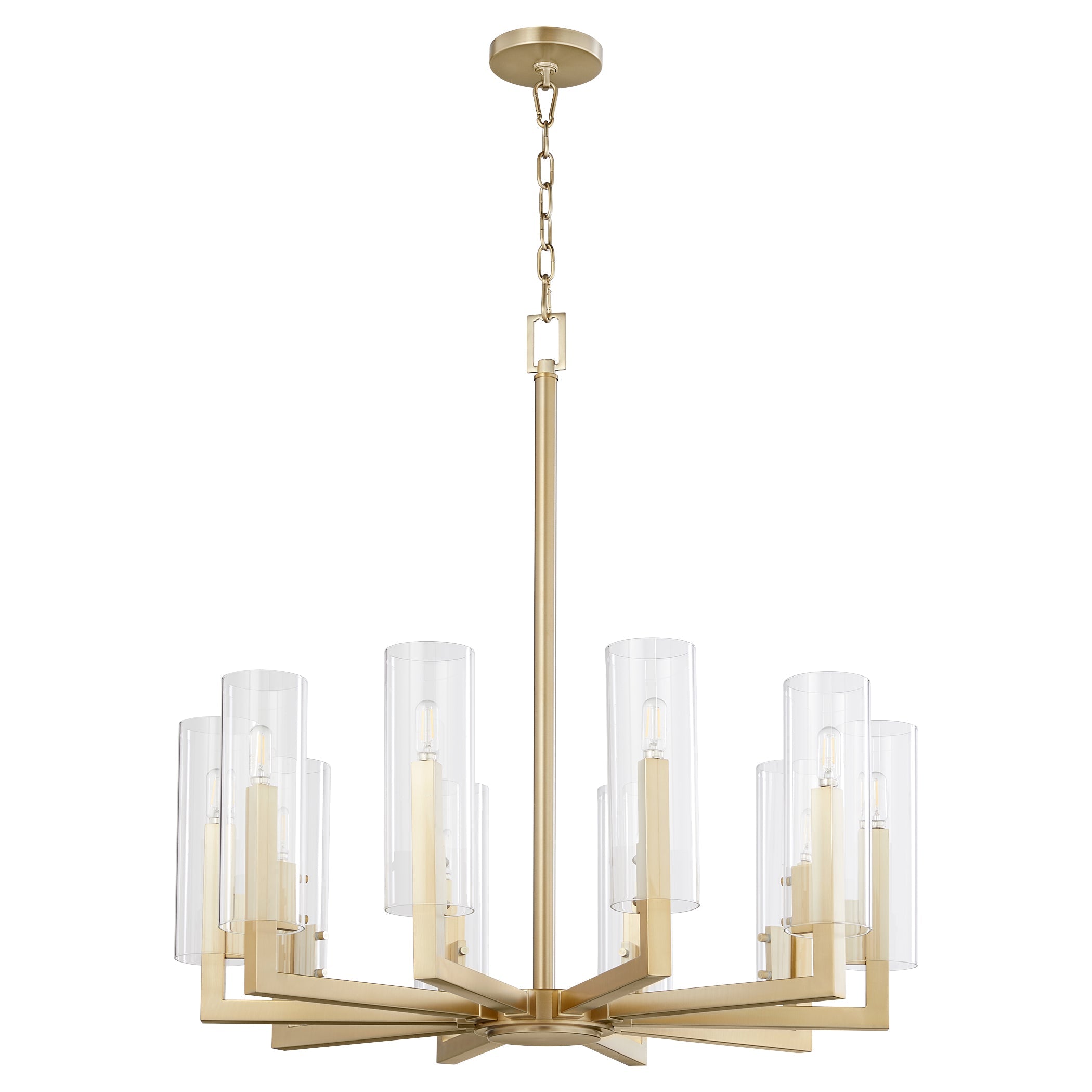 Quorum Harbin 6277-10-80 Chandelier - Aged Brass