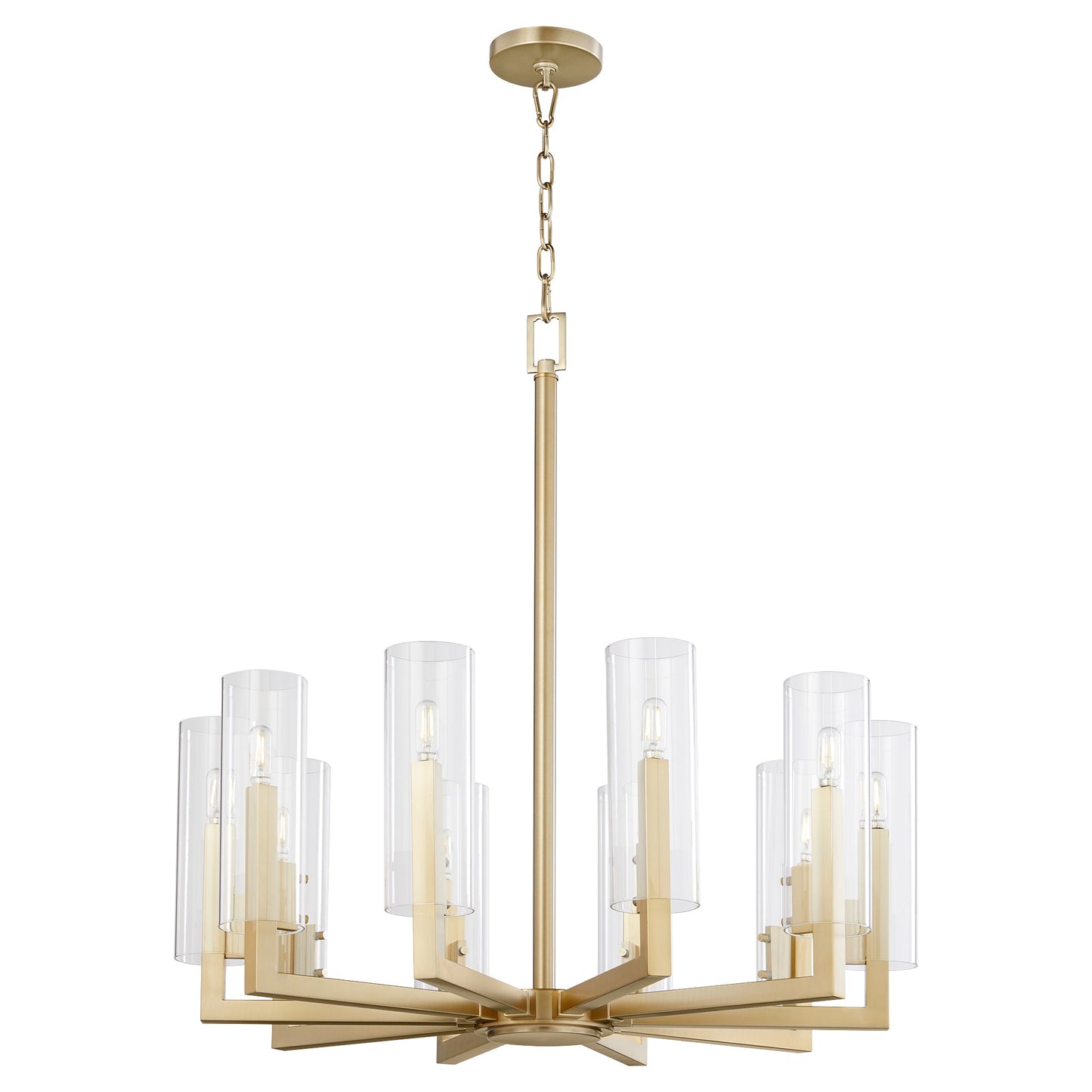 Quorum Harbin 6277-10-80 Chandelier - Aged Brass