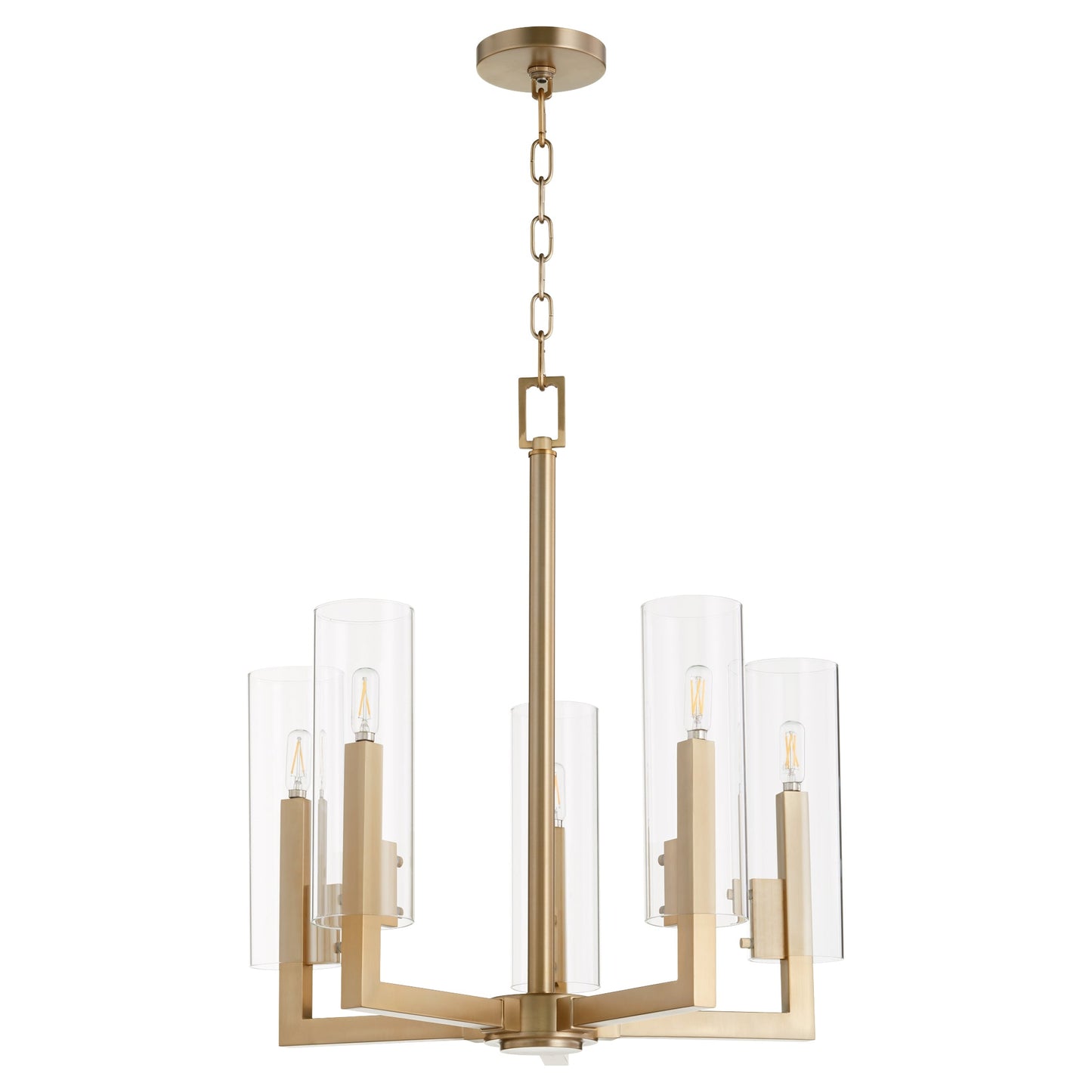 Quorum Harbin 6277-5-80 Chandelier - Aged Brass