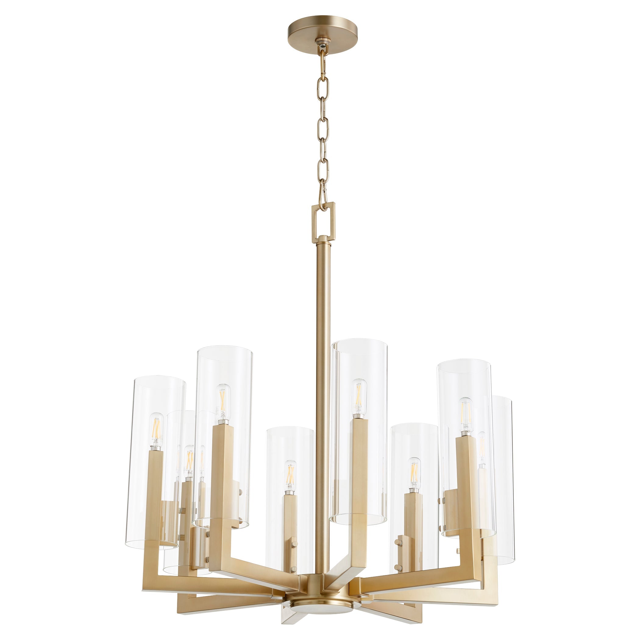 Quorum Harbin 6277-8-80 Chandelier - Aged Brass