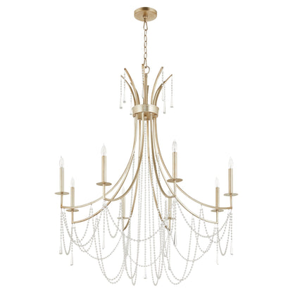Quorum Malin 628-8-60 Chandelier - Antique Silver