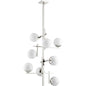 Quorum Atom 628-8-62 Chandelier - Polished Nickel W/ Opal