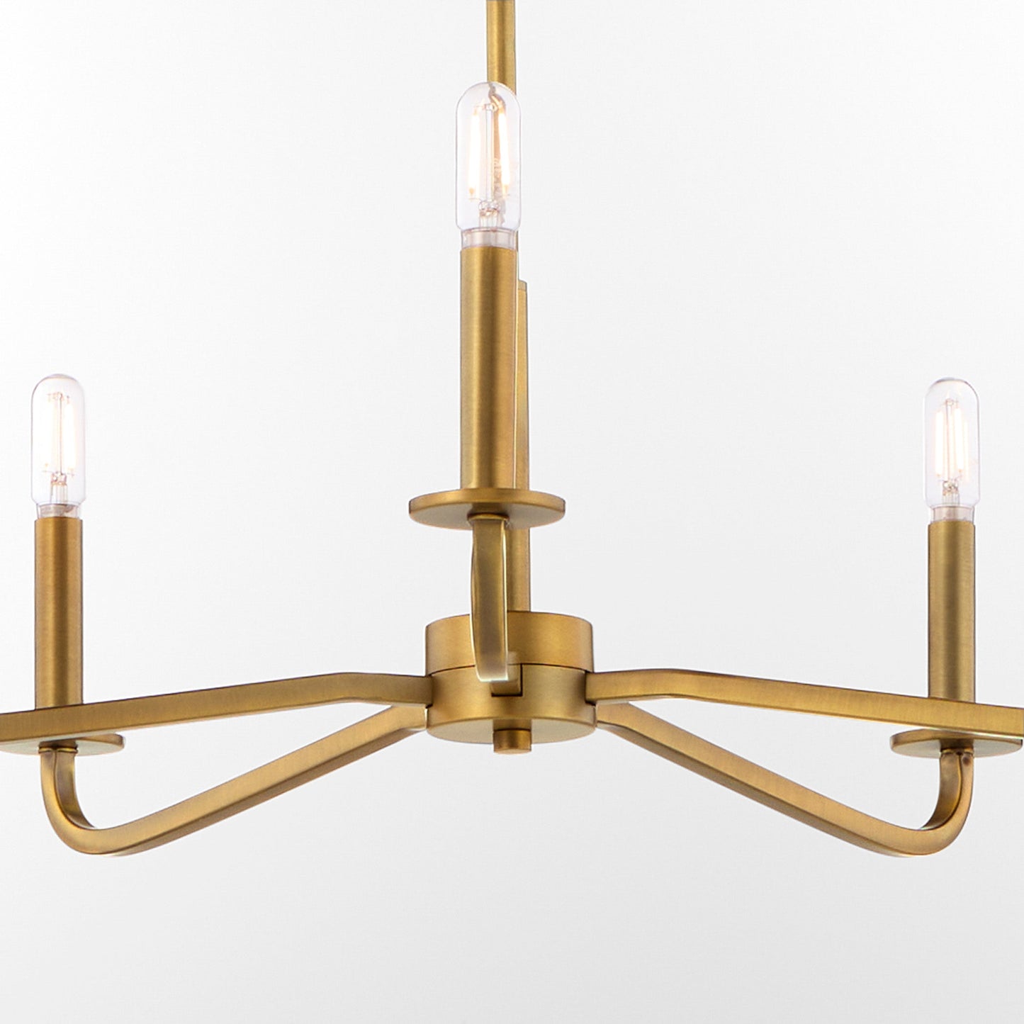 Quorum 6307-5-47 Chandelier, UL Damp Rated, Brushed Brass