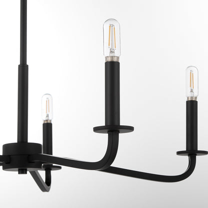 Quorum 6307-5-59 Chandelier, UL Damp Rated, Matte Black