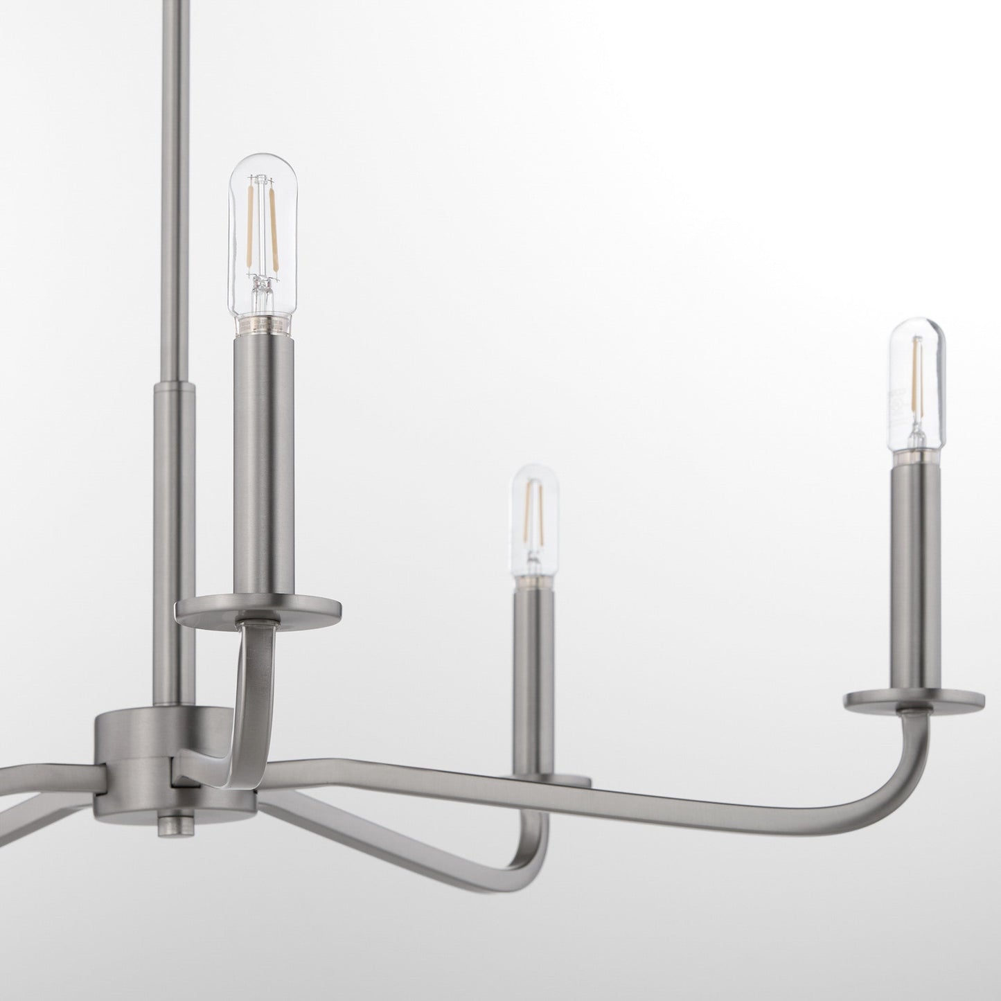 Quorum 6307-5-65 Chandelier, UL Damp Rated, Satin Nickel