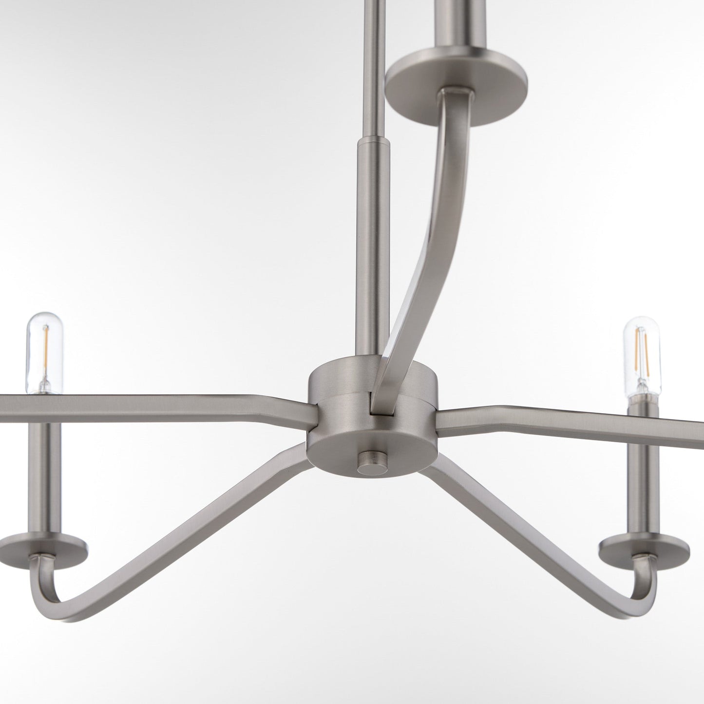 Quorum 6307-5-65 Chandelier, UL Damp Rated, Satin Nickel