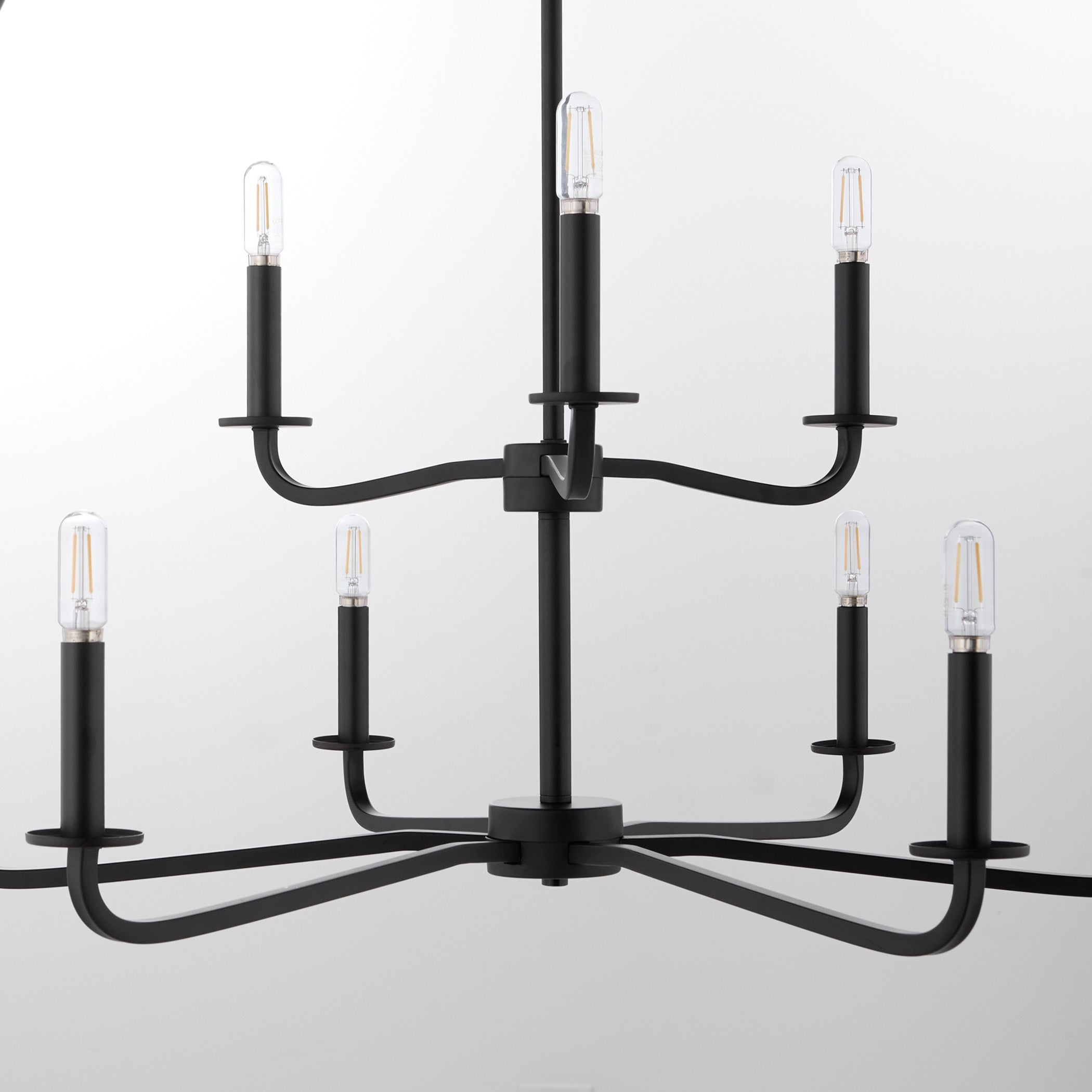 Quorum 6307-9-59 Chandelier, UL Damp Rated, Matte Black