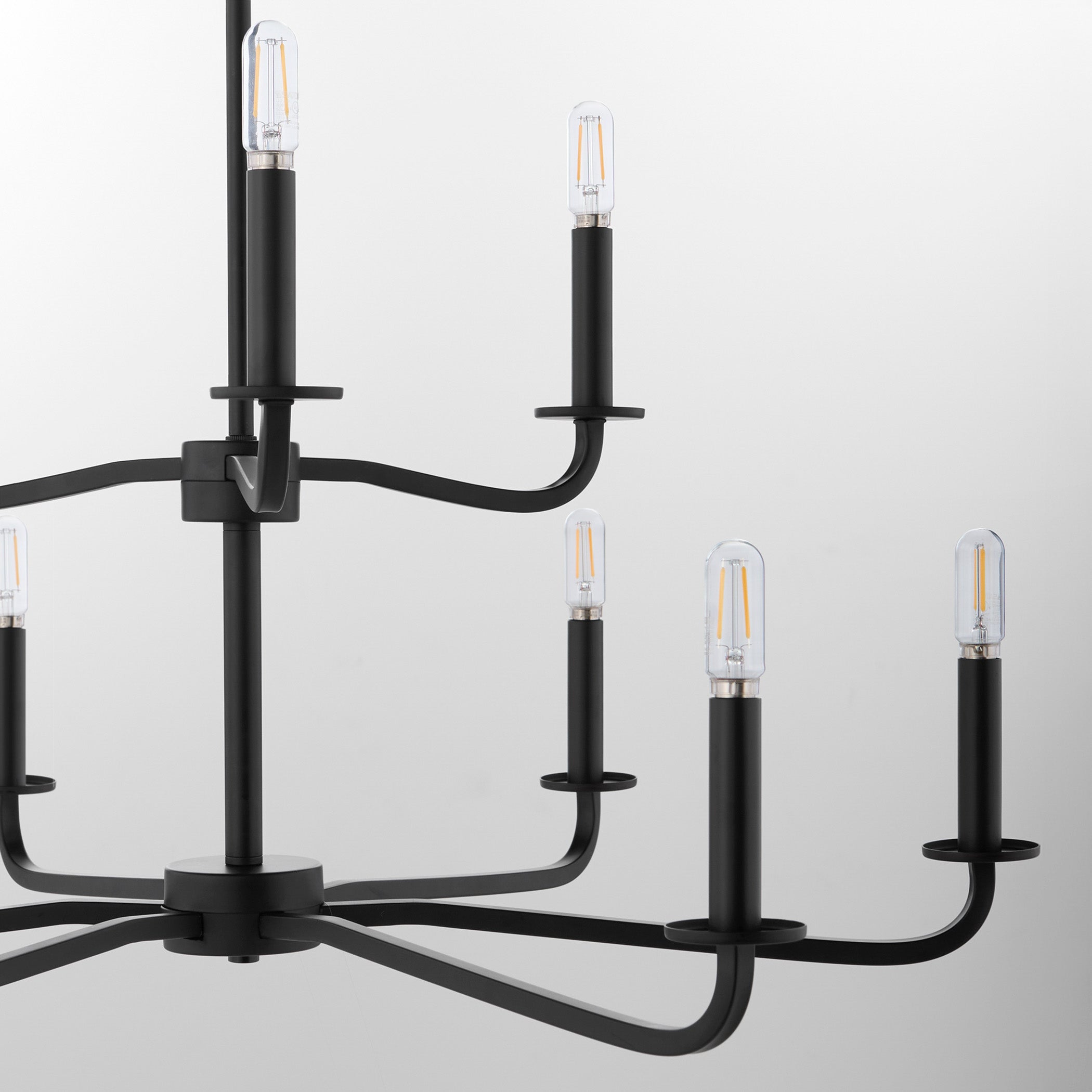 Quorum 6307-9-59 Chandelier, UL Damp Rated, Matte Black