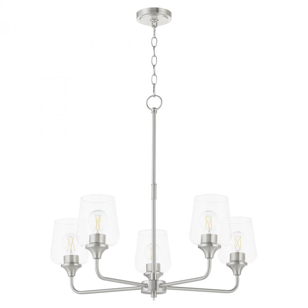 Quorum International RAYMOND 6313-5-65 Chandelier - Satin Nickel