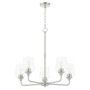 Quorum International RAYMOND 6313-5-65 Chandelier - Satin Nickel