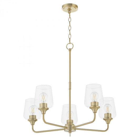 Quorum International RAYMOND 6313-5-80 Chandelier - Aged Brass