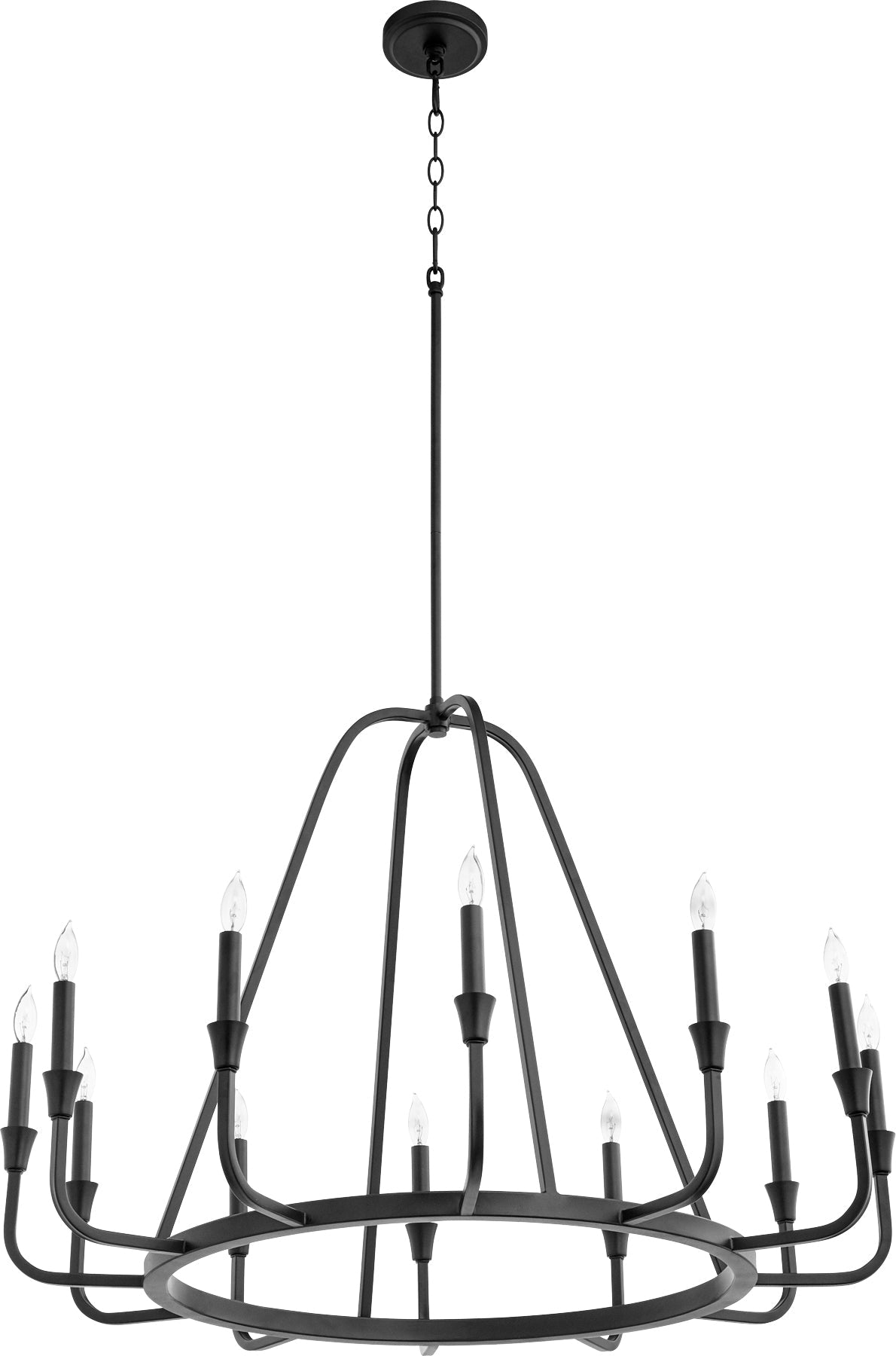 Quorum Marquee 6314-12-69 Chandelier - Textured Black