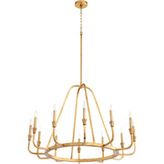 Quorum Marquee 6314-12-74 Chandelier - Gold Leaf