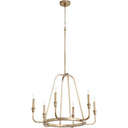 Quorum Marquee 6314-6-60 Chandelier - Aged Silver Leaf