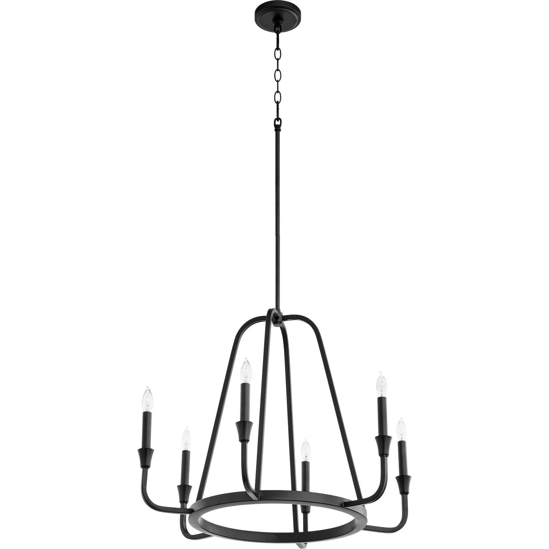 Quorum Marquee 6314-6-69 Chandelier - Textured Black