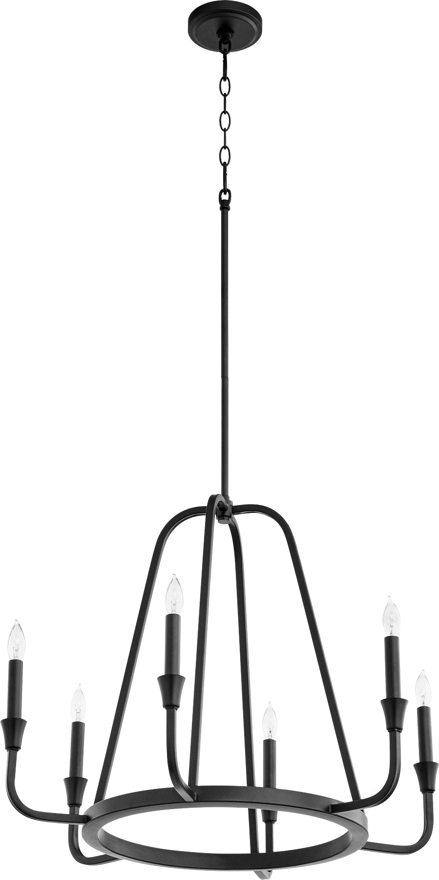 Quorum Marquee 6314-6-69 Chandelier - Textured Black