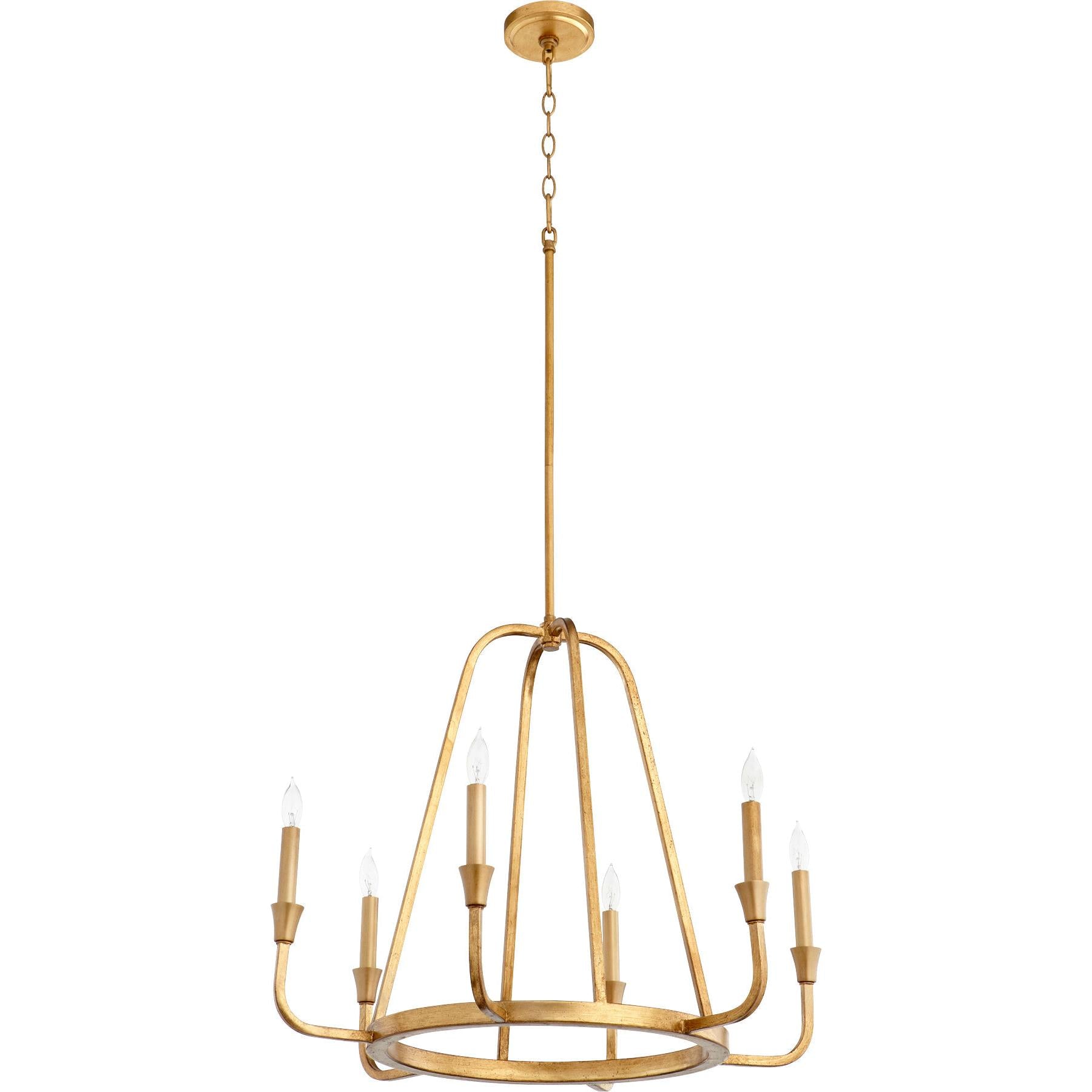 Quorum Marquee 6314-6-74 Chandelier - Gold Leaf