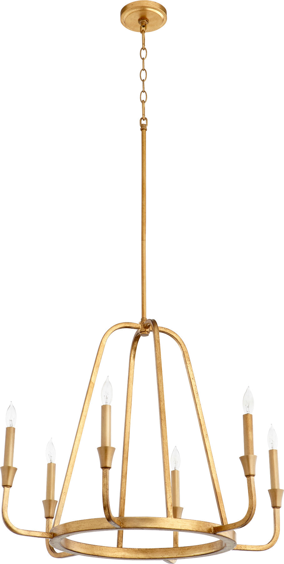 Quorum Marquee 6314-6-74 Chandelier - Gold Leaf