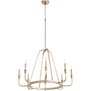 Quorum Marquee 6314-8-60 Chandelier - Aged Silver Leaf