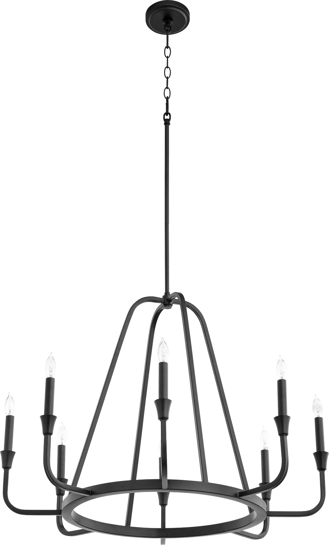 Quorum Marquee 6314-8-69 Chandelier - Textured Black