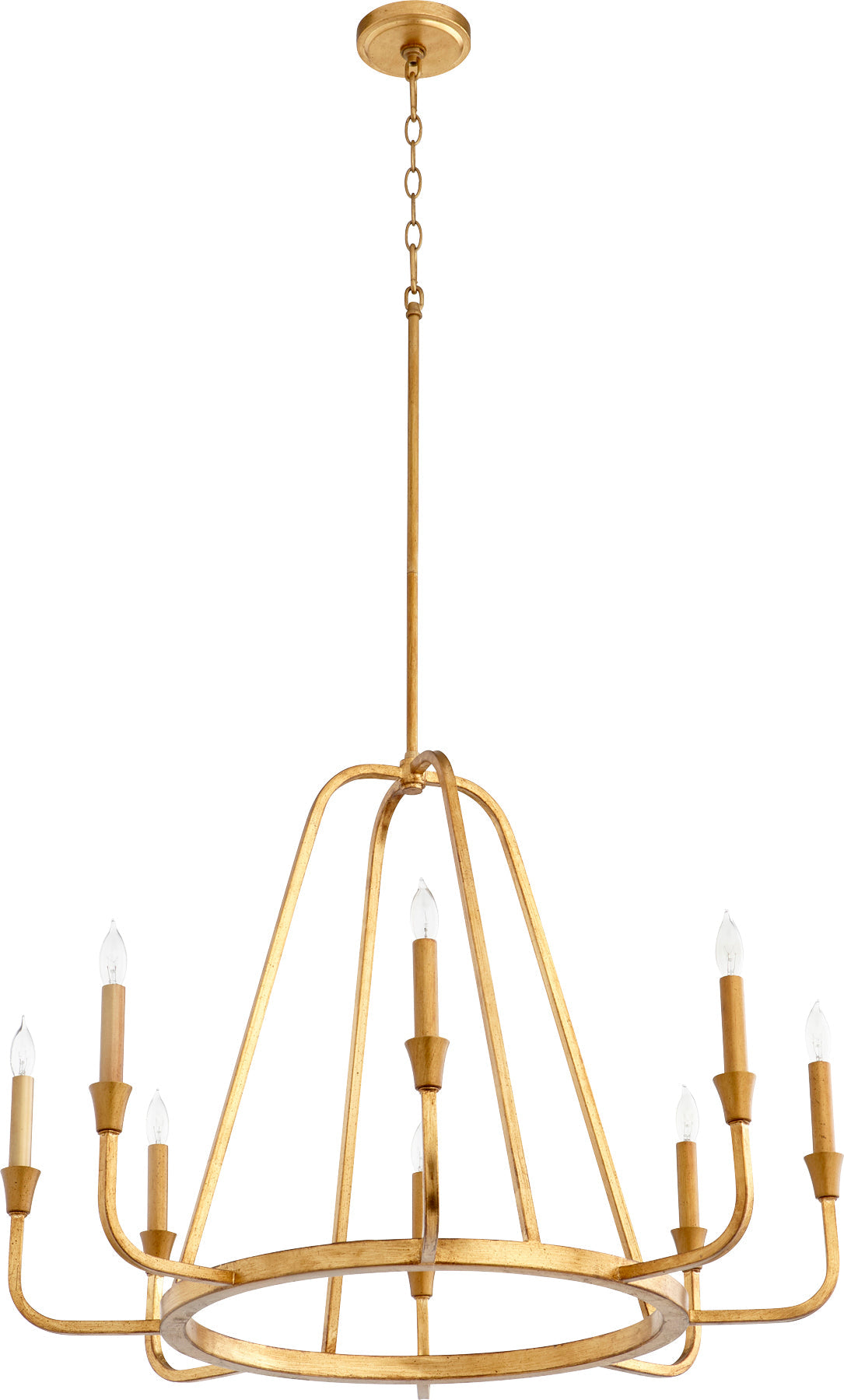 Quorum Marquee 6314-8-74 Chandelier - Gold Leaf