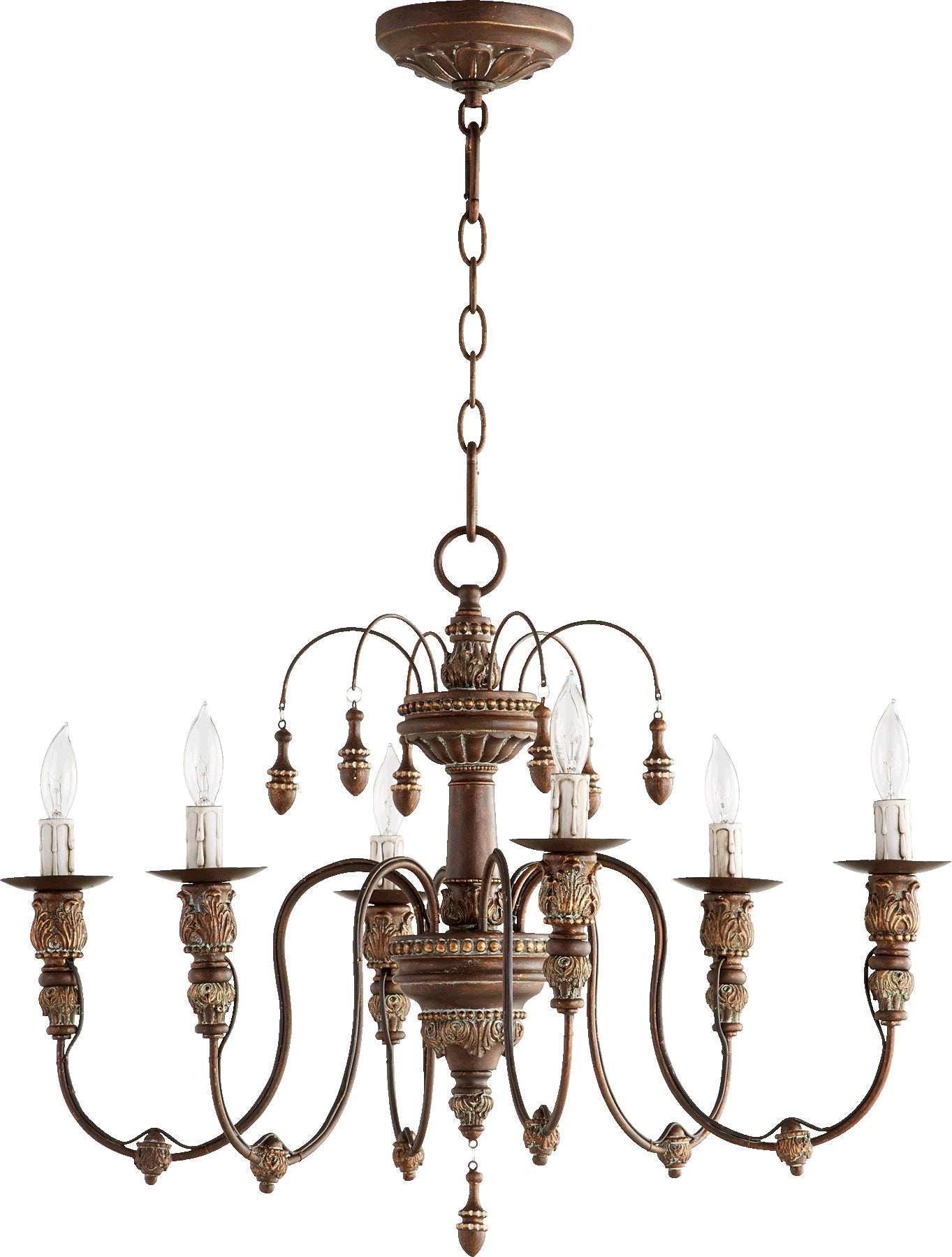 Quorum Salento 6316-6-39 Chandelier - Vintage Copper