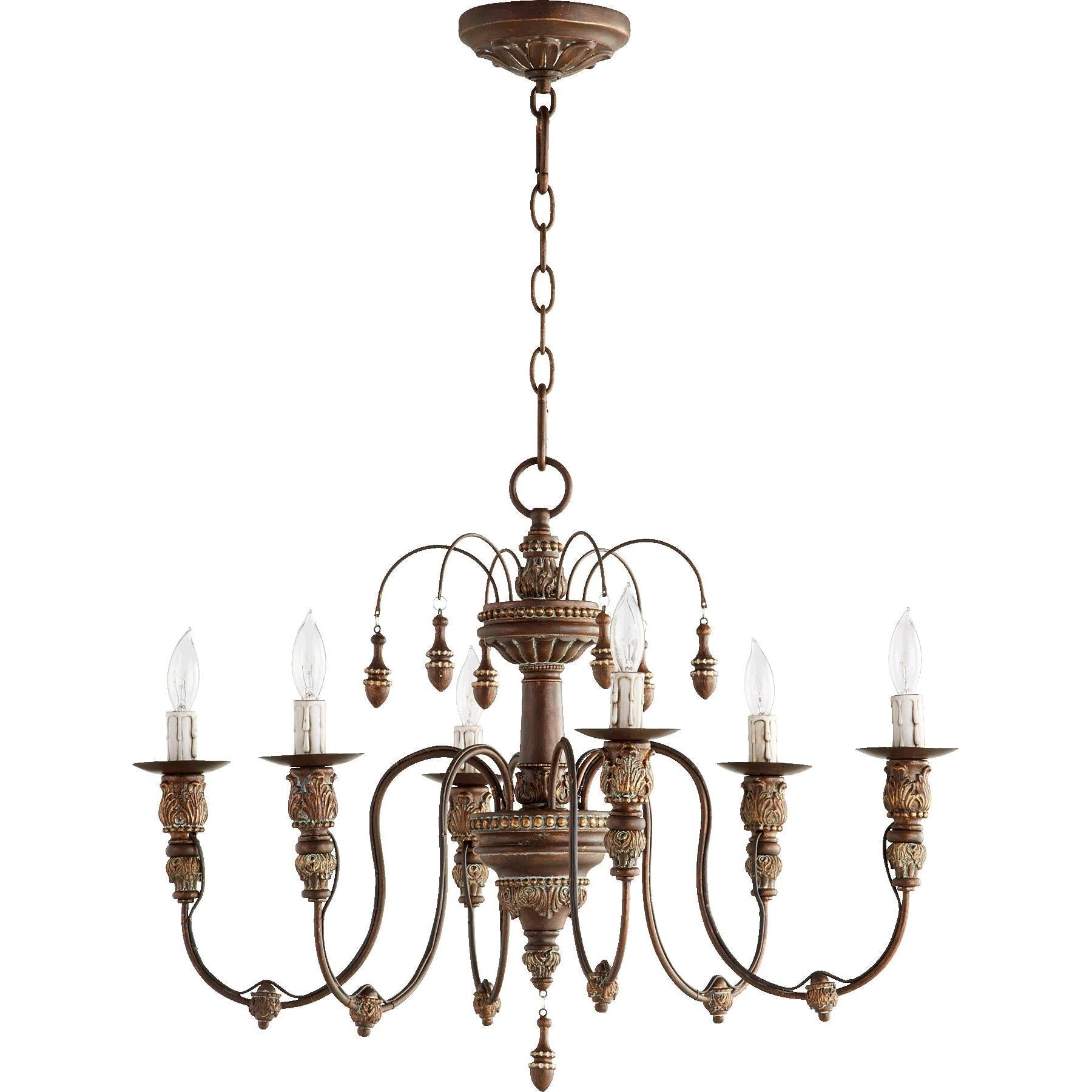 Quorum Salento 6316-6-39 Chandelier - Vintage Copper