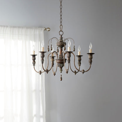 Quorum Salento 6316-6-39 Chandelier - Vintage Copper