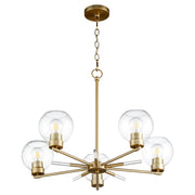 Quorum Volßn 6317-5-80 Chandelier - Aged Brass