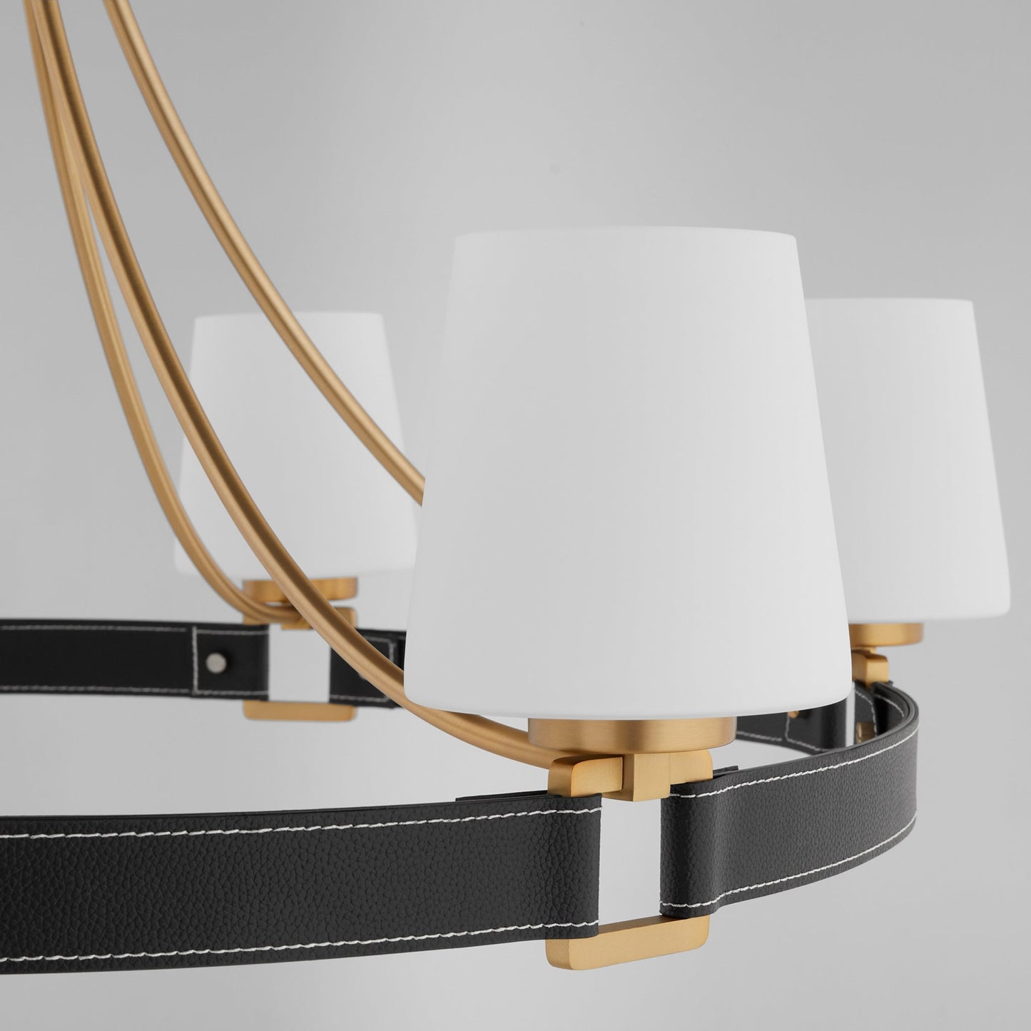Quorum Hidalgo 635-6-80 Chandelier, UL Damp Rated, Aged Brass