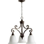 Quorum Bryant 6354-3-186 Nook - Oiled Bronze W/ Satin Opal