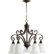 Quorum Bryant 6354-5-186 Nook - Oiled Bronze W/ Satin Opal