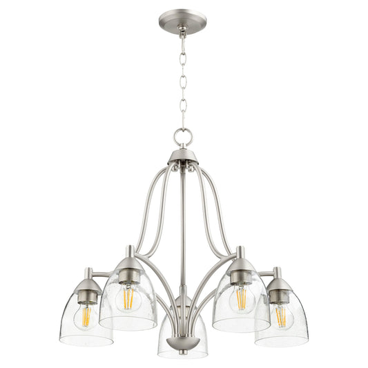 Quorum Barkley 6369-5-265 Nook - Satin Nickel W/ Clear/seeded