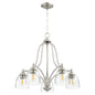 Quorum Barkley 6369-5-265 Nook - Satin Nickel W/ Clear/seeded