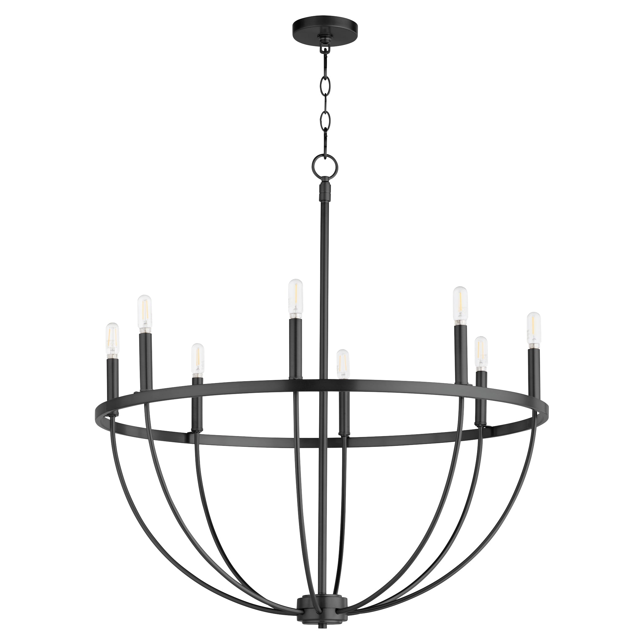 Quorum Tribute 6374-8-59 Chandelier - Matte Black