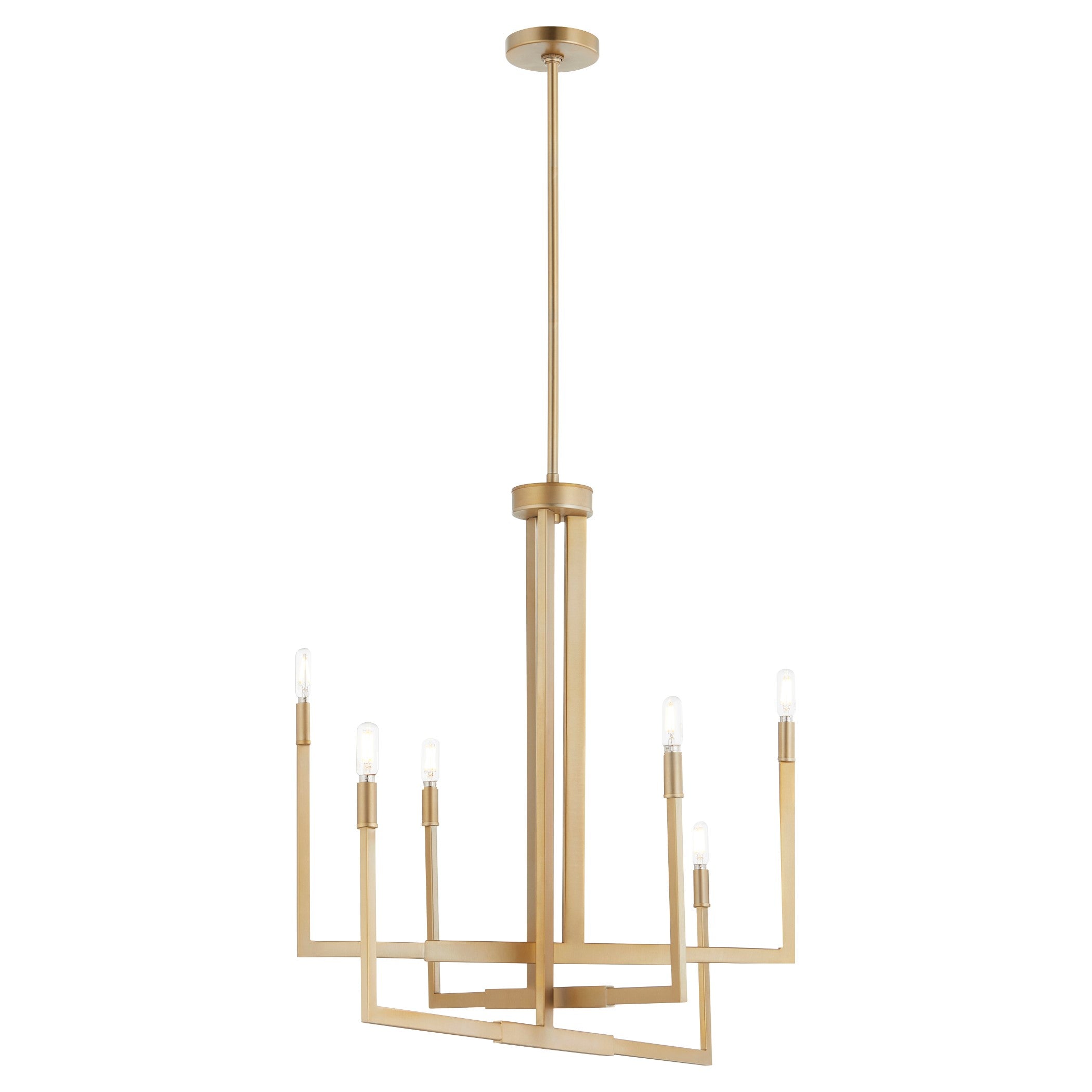 Quorum Bolero 6377-6-80 Chandelier - Aged Brass