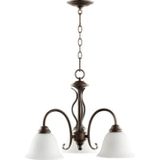 Quorum Spencer 6410-3-186 Nook - Oiled Bronze W/ Satin Opal