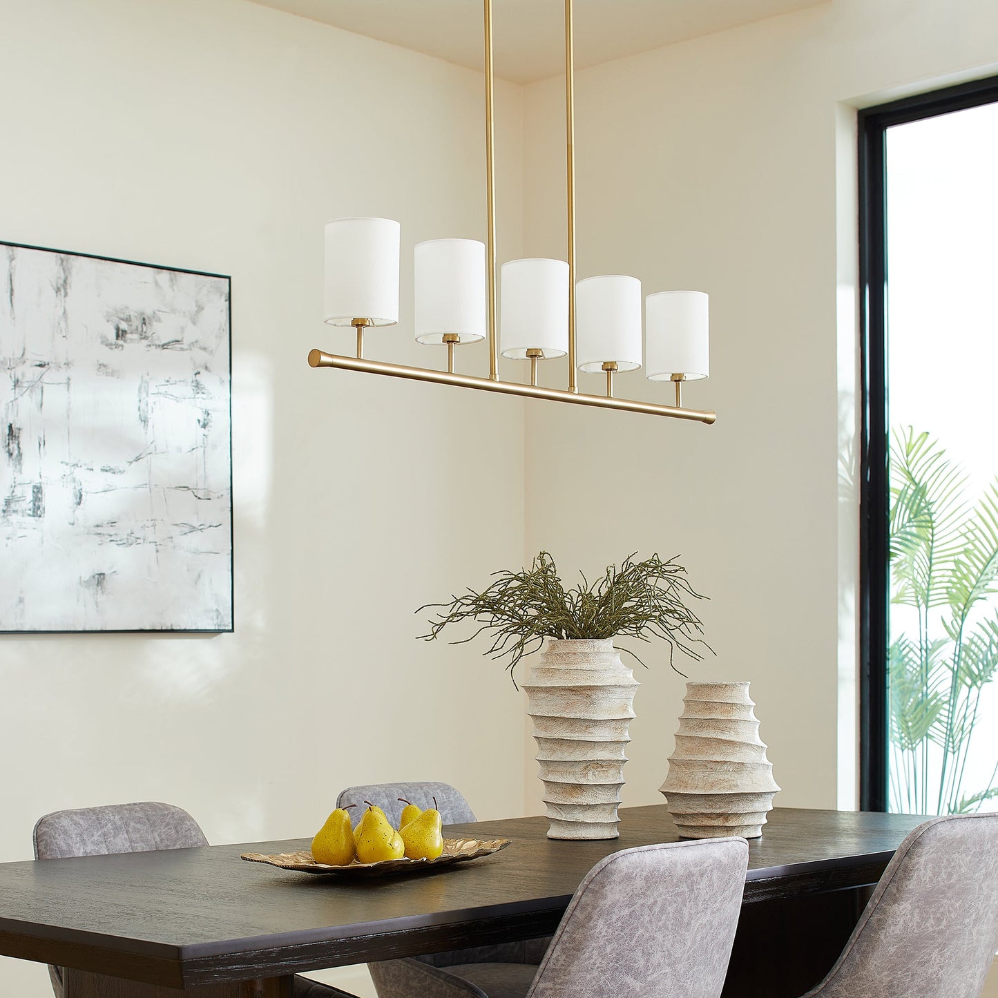 Quorum Harmony 647-5-80 Chandelier - Aged Brass