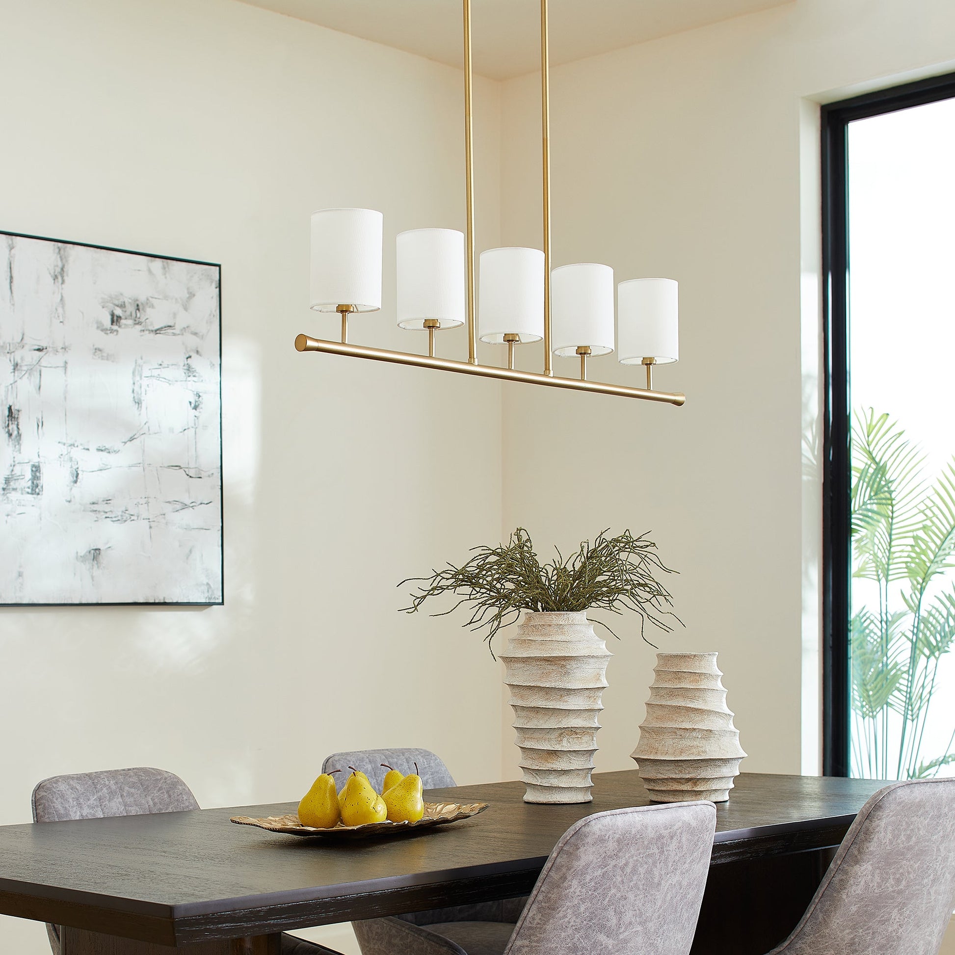 Quorum Harmony 647-5-80 Chandelier - Aged Brass