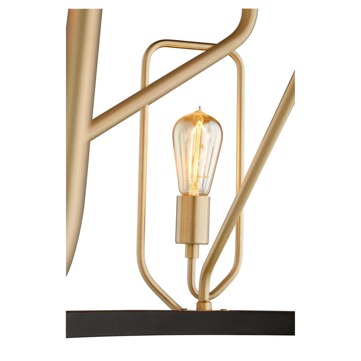 Quorum Howe 65-8-6980 Chandelier - Textured Black W/ Aged Brass