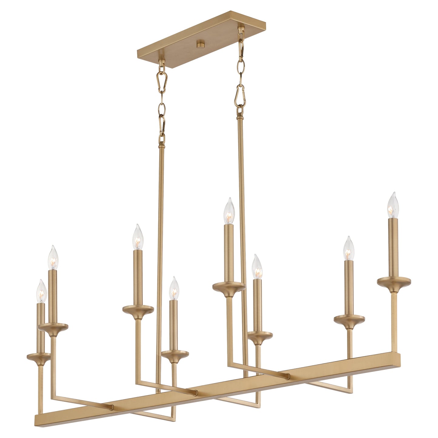 Quorum Eldorado 6505-8-80 Chandelier - Aged Brass