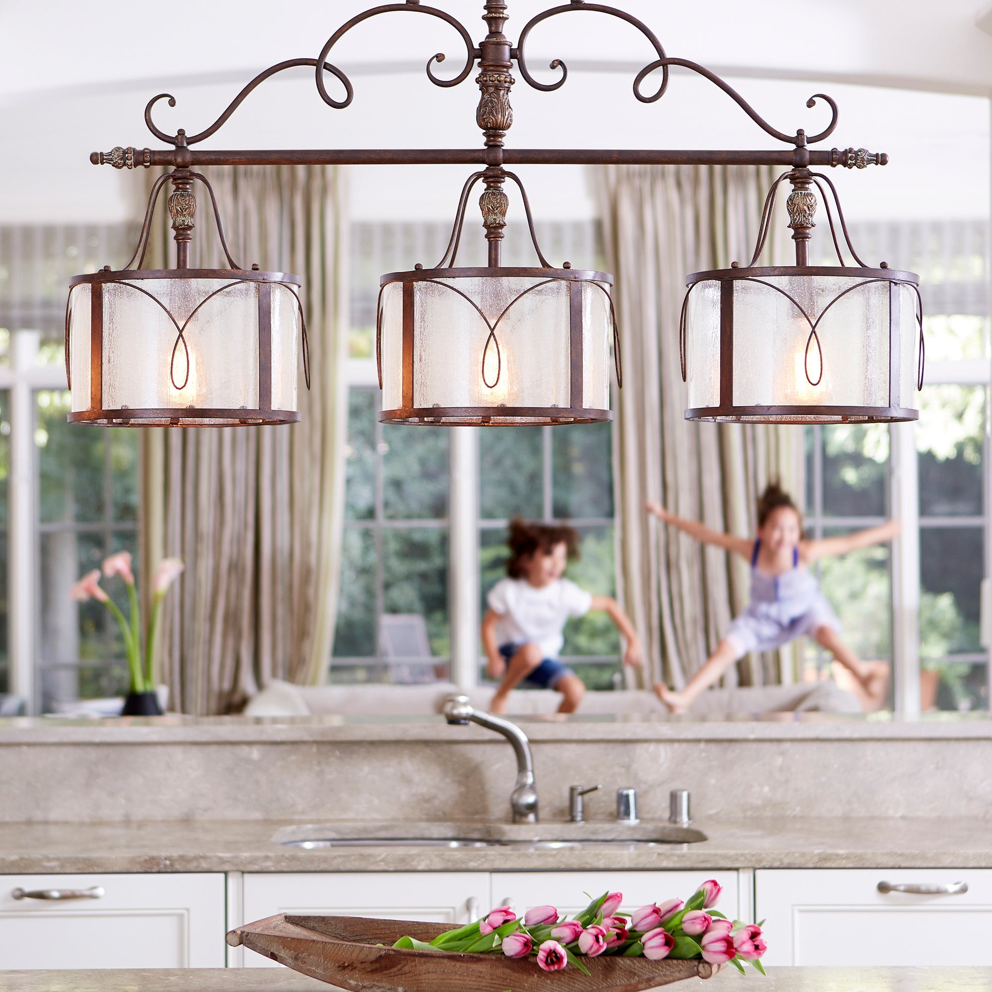 Quorum Salento 6506-3-39 Island Light - Vintage Copper