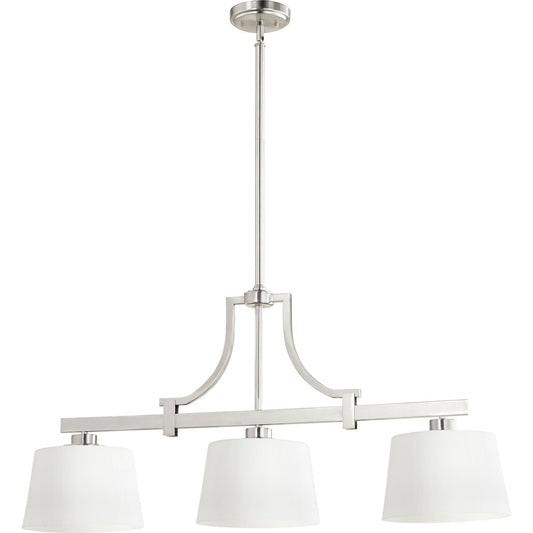 Quorum Lancaster 6507-3-65 Island Light - Satin Nickel