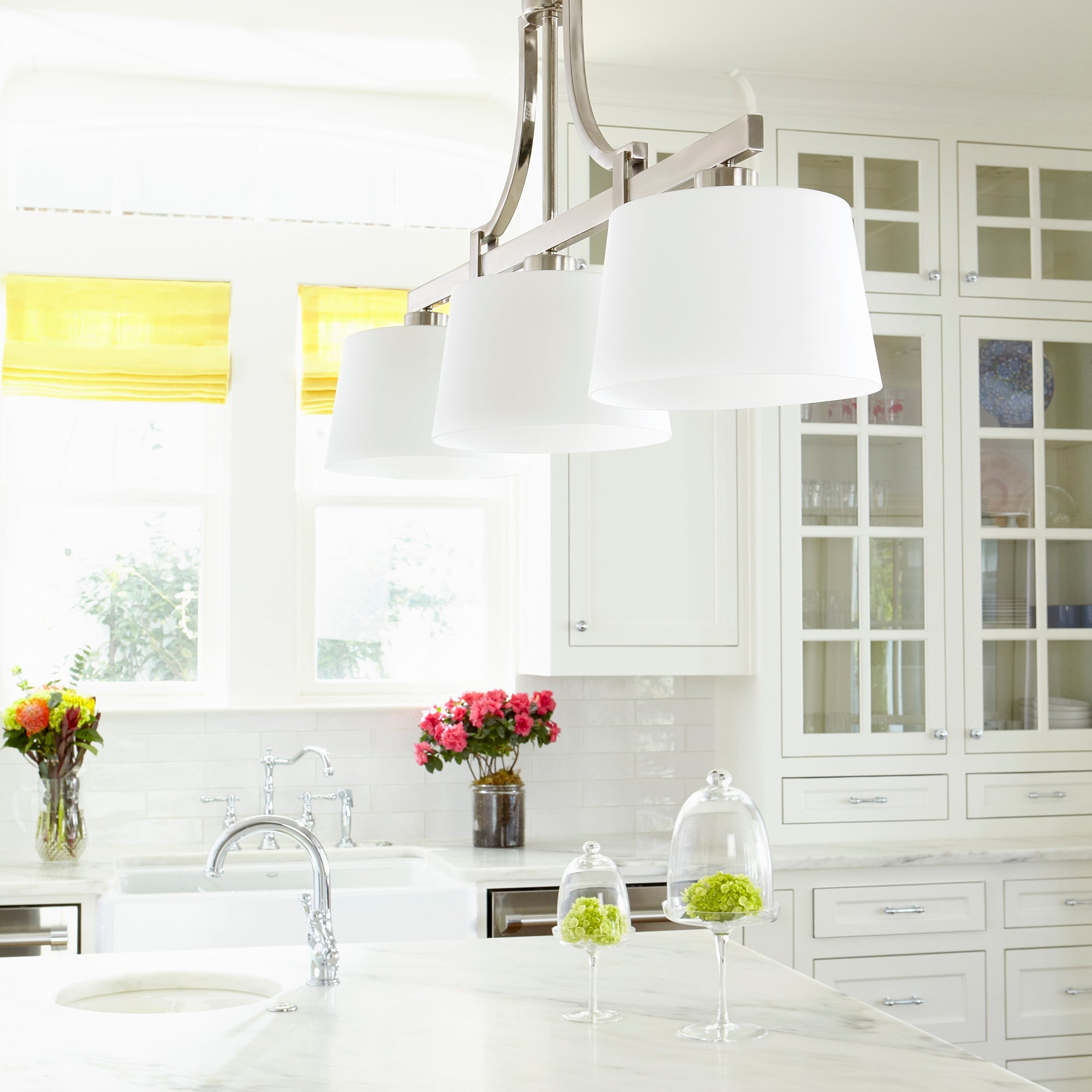 Quorum Lancaster 6507-3-65 Island Light - Satin Nickel