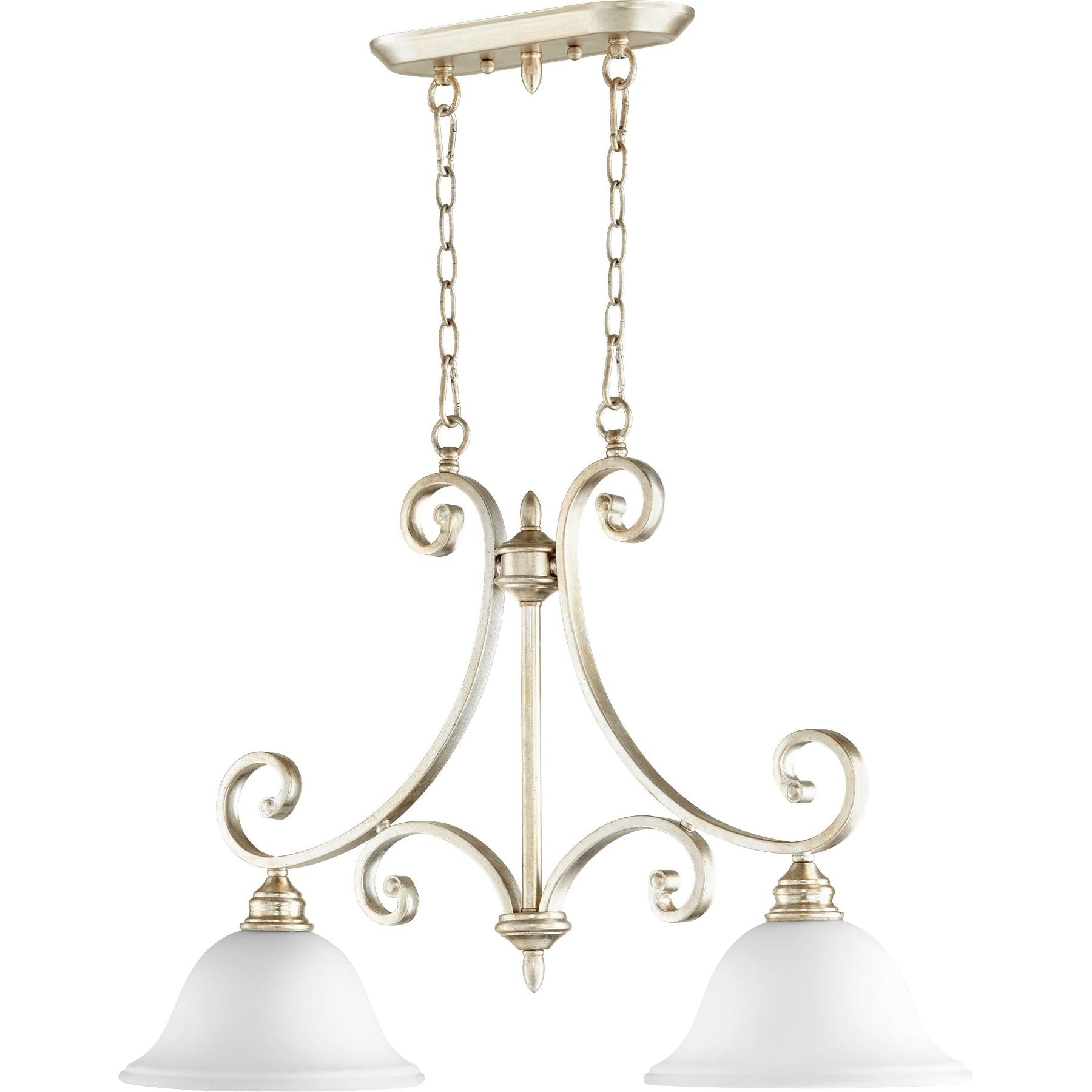 Quorum Bryant 6554-2-60 Island Light - Aged Silver Leaf