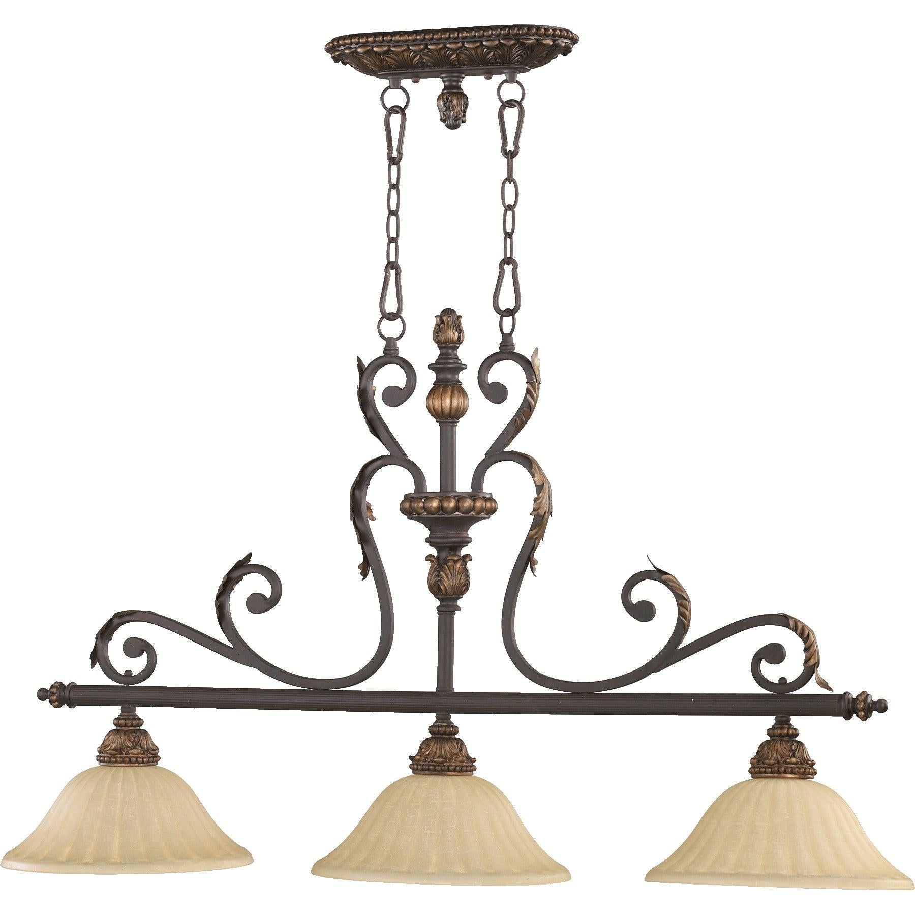 Quorum Rio Salado 6557-3-44 Island Light - Toasted Sienna With Mystic Silver