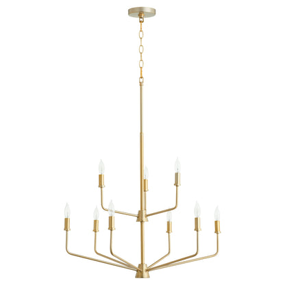 Quorum Harmony 657-9-80 Chandelier - Aged Brass